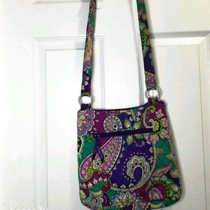 Vera Bradley quilted paisley crossbody bag purse